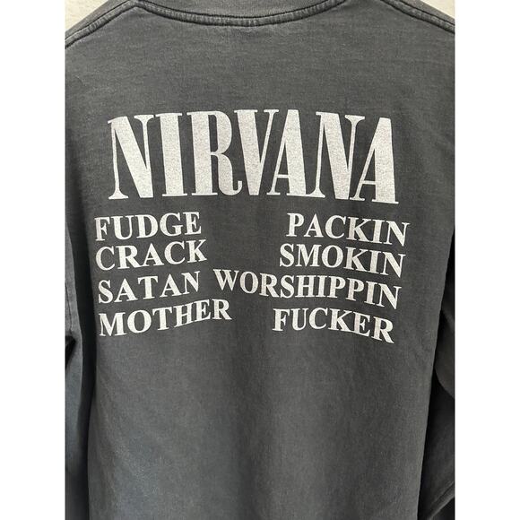 Nirvana Vestibule Rare Vintage Reprint Brockum Tag Long Sleeve Single Stitch - Picture 4 of 5